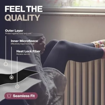 Thermajane Women's Thermal Leggings - Fleece Lined Comfort