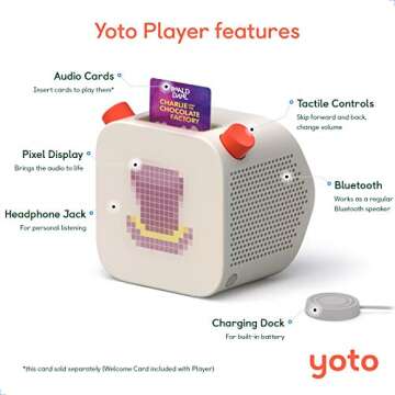 Yoto Player – Kids Audio & Music Player | Children’s Speaker Plays Audiobook Cards, Radio, Educa...