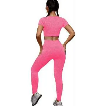 Yoga 2-Piece Seamless Leggings and Crop Top Set