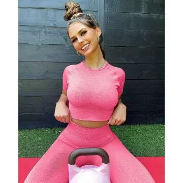 Yoga 2-Piece Seamless Leggings and Crop Top Set