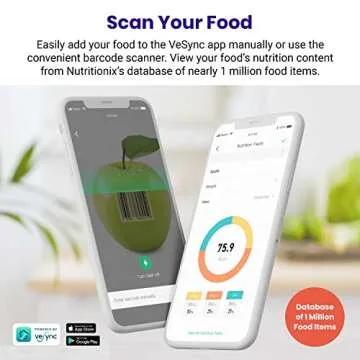 Etekcity Food Nutrition Kitchen Scale, Digital Grams and Ounces for Weight Loss, Baking, Cooking, Keto and Meal Prep, Large, 304 Stainless Steel