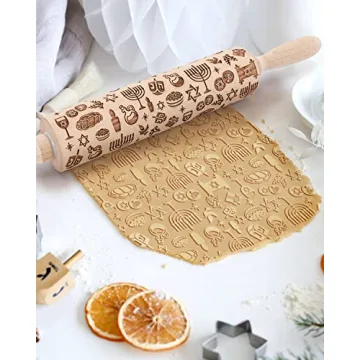 Xylolfsty Hanukkah Rolling Pin for Holiday Baking Fun