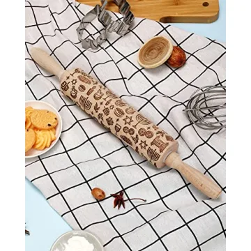 Xylolfsty Hanukkah Rolling Pin for Holiday Baking Fun