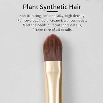 ENZO KEN Small Concealer Brush Under Eye Sponge, Flat Concealer Brush, Small Makeup Brush, Small Flat Makeup Brushes, Concealer Blending Brush Under Eye, Under Eye Concealer Brush. (162D)