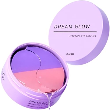 misoli Dream Glow Under Eye Patches | Anti-Aging Eye Treatment Gel Masks With Vegan Collagen & Bakuc...