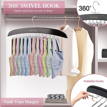 Leccod 360 Rotating Tank Top Hanger Space Saver