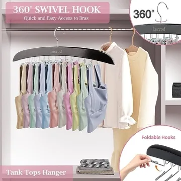 Leccod 360 Rotating Tank Top Hanger Space Saver