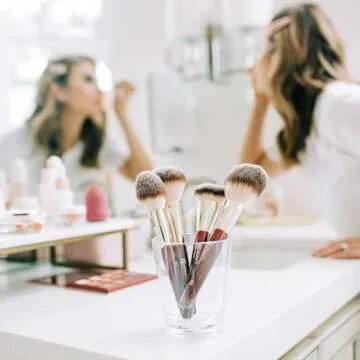 BK BEAUTY - ESSENTIALS FACE BRUSH SET (4PC) - Professional Makeup Brush Set for Liquid or Cream Foundations, Powder, Bronzer, Blush | Premium Makeup Brushes for Flawless Application