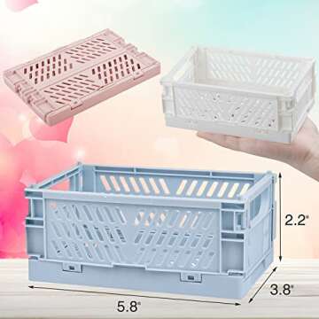 Colorful 6-Pack Mini Plastic Storage Baskets for Home, Office & Classroom