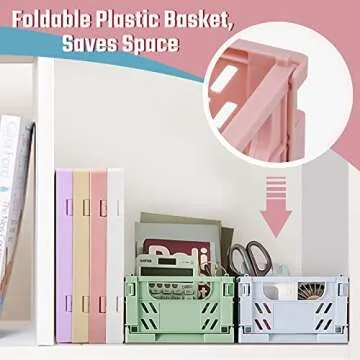 Compact Mini Plastic Storage Baskets - 6 Pack for Organization