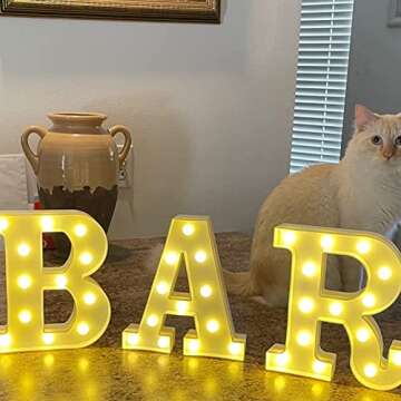 Rdutuok LED Marquee Lights - Light Up BAR Sign for Parties