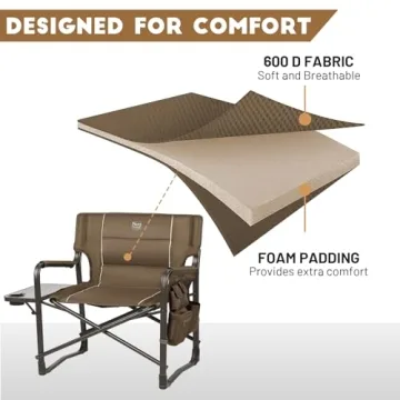 Oversized Folding Chair for Camping Up to 600 lbs