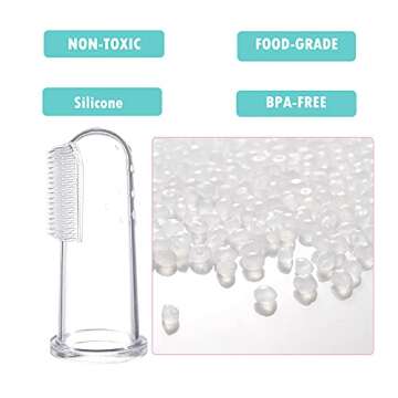 Jochebed Baby Finger Toothbrush for Training Teething - Infant & Toddles & Lids Teeth Brush Soft Bab...