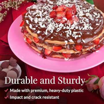 Prestee 50-pc Elegant Pink Plastic Plates for Parties