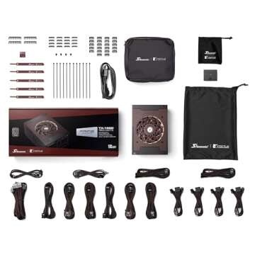 Seasonic Prime TX-1600 Noctua Edition, Ultra-Quiet Fully Modular 1600W 80 Plus Titanium Efficiency ATX 3.1 PC Power Supply (Black/Brown) with US AC Power Cord