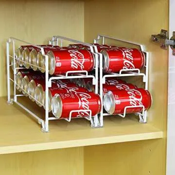 Simple Houseware Stackable Beverage Can Dispenser Rack 2-Pack