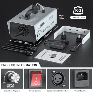 1000W Snow Machine for Christmas Wedding Events