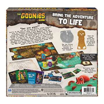 Goonies, The Goonies Game Retro Vintage 80’s Family Movie Board Game, for Kids Aged 10 and up