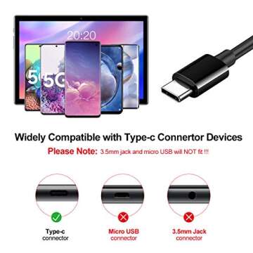 USB C Lavalier Microphone, Mini Omnidirectional Condenser Type-C Lapel Mic Compatible with Android System for Interview, Vlogging, YouTube, Studio, Video