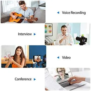 USB C Lavalier Microphone, Mini Omnidirectional Condenser Type-C Lapel Mic Compatible with Android System for Interview, Vlogging, YouTube, Studio, Video