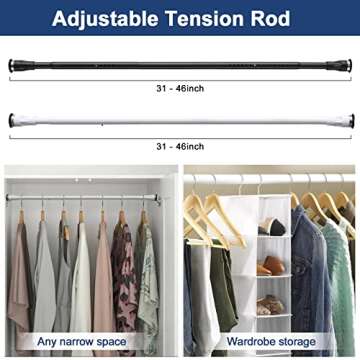 Adjustable Heavy Duty Closet Rod for Space Saving