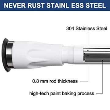 Adjustable Heavy Duty Closet Rod for Space Saving