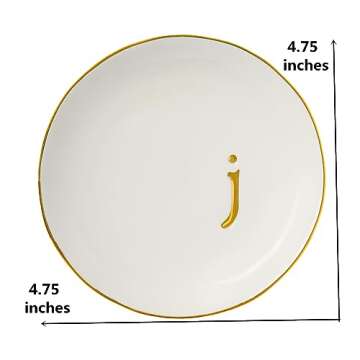 COMMGOAL Ring Holder Ceramic Jewelry Organizing Dish