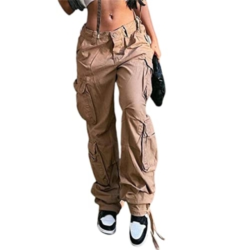 Trendy Y2K Baggy Cargo Pants with Stylish Pockets