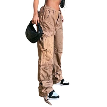 Trendy Y2K Baggy Cargo Pants with Stylish Pockets