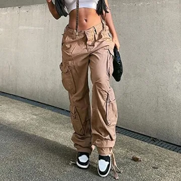 Trendy Y2K Baggy Cargo Pants with Stylish Pockets