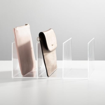 mDesign Clear Acrylic Purse Organizer 2 Pack for Closet Storage