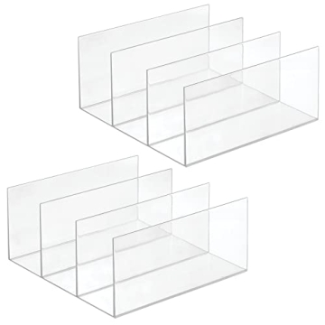 mDesign Clear Acrylic Purse Organizer 2 Pack for Closet Storage