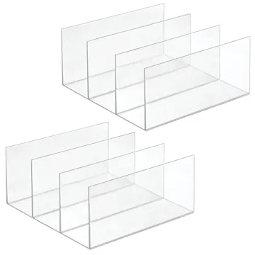 mDesign Clear Acrylic Purse Organizer 2 Pack for Closet Storage