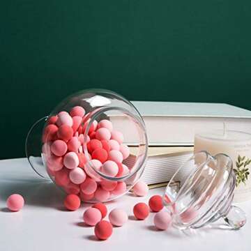 Glass Apothecary Jars with Lids for Candy Buffet - Heart Shape Apothecary Jars for Valentine's day Wedding Party Bathroom, Candy Bar, Kitchen, (Height: 9" Body: 5")