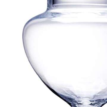 Glass Apothecary Jars with Lids for Candy Buffet - Heart Shape Apothecary Jars for Valentine's day Wedding Party Bathroom, Candy Bar, Kitchen, (Height: 9" Body: 5")