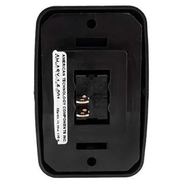 American Technology Components Single SPST On-Off Switch with Bezel, 12-Volt, for RV, Trailer, Camper (Black)
