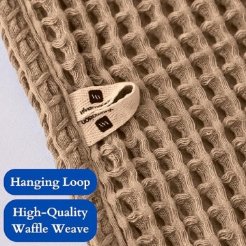 Viva Maison Soft Quick Dry Waffle Hand Towels - Set of 4