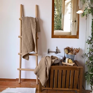 Viva Maison Soft Quick Dry Waffle Hand Towels - Set of 4