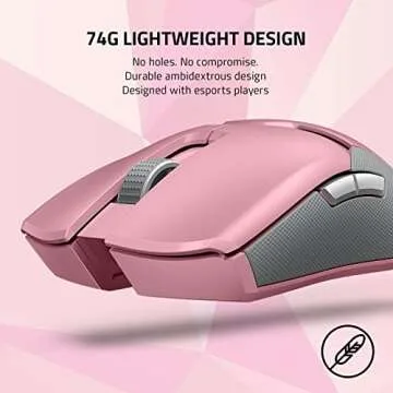 Razer Viper Ultimate Wireless Gaming Mouse in Quartz Pink