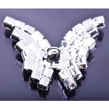 KAOYOO 10Pcs Crystal Rhinestone Butterfly Embellishments Buttons,Sew on Buttons for DIY,Decoration(20mm)