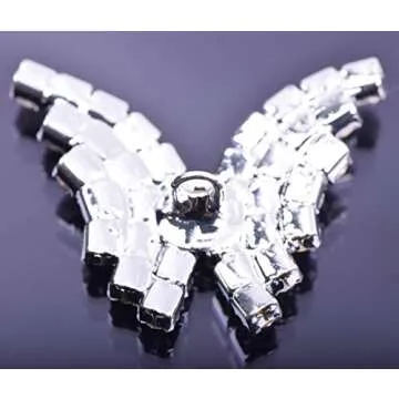 KAOYOO 10Pcs Crystal Rhinestone Butterfly Embellishments Buttons,Sew on Buttons for DIY,Decoration(20mm)