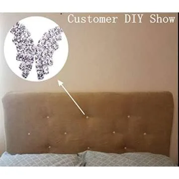 KAOYOO 10Pcs Crystal Rhinestone Butterfly Embellishments Buttons,Sew on Buttons for DIY,Decoration(20mm)