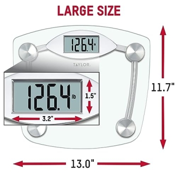 Taylor Digital Bathroom Scale with Chrome Finish for Accuracy