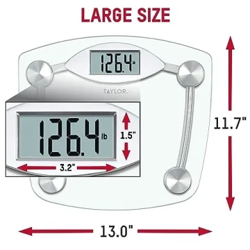 Taylor Digital Bathroom Scale with Chrome Finish for Accuracy