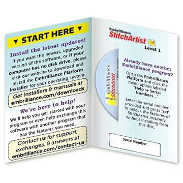 Embrilliance StitchArtist Level 1, Digitizing Embroidery Software for Mac & PC