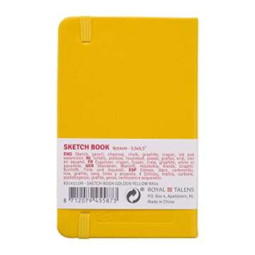 Royal Talens T9314-111M 441769 Talens Art Creation Sketchbook Drawing Notebook 3.5 x 5.5 inches (9 x 14 cm), Golden Yellow