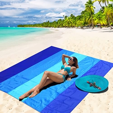 WIWIGO Beach Blanket Waterproof Sandproof 79" x 83"
