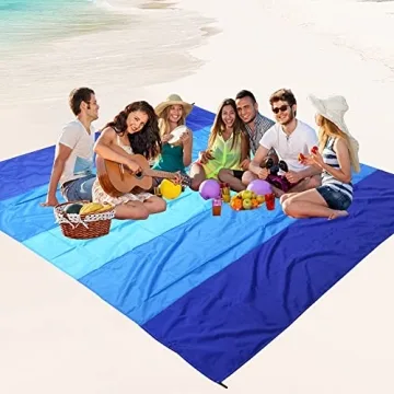 WIWIGO Beach Blanket Waterproof Sandproof 79" x 83"