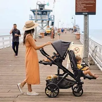 Veer Switchback &Roll Stroller Frame | 4 Wheel All-Terrain Stroller for Switchback Seat | Fits All Major Infant Car Seats (Adapters Sold Separate) | Shock Absorbing, Durable, Maneuverable, Collapsible