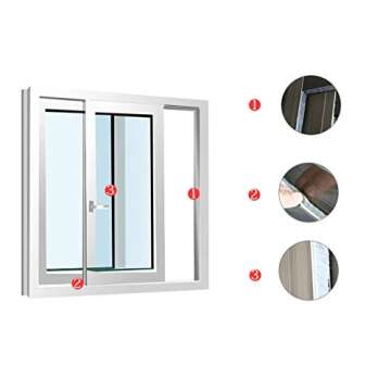 TORRAMI Fuzzy Brush Seal Weatherstripping for Window and Door 11/32 inch x 11/32 inch x 16 ft, Self-Adhesive Felt Insulation Sealing Strip Wind Dust Draft Insect Proof, White